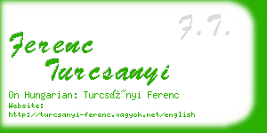 ferenc turcsanyi business card